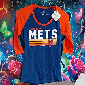 Kids Raglan Tee - Blue & Orange